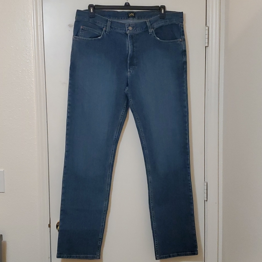 LEE Regular Fit Blue Jeans Size 38x34